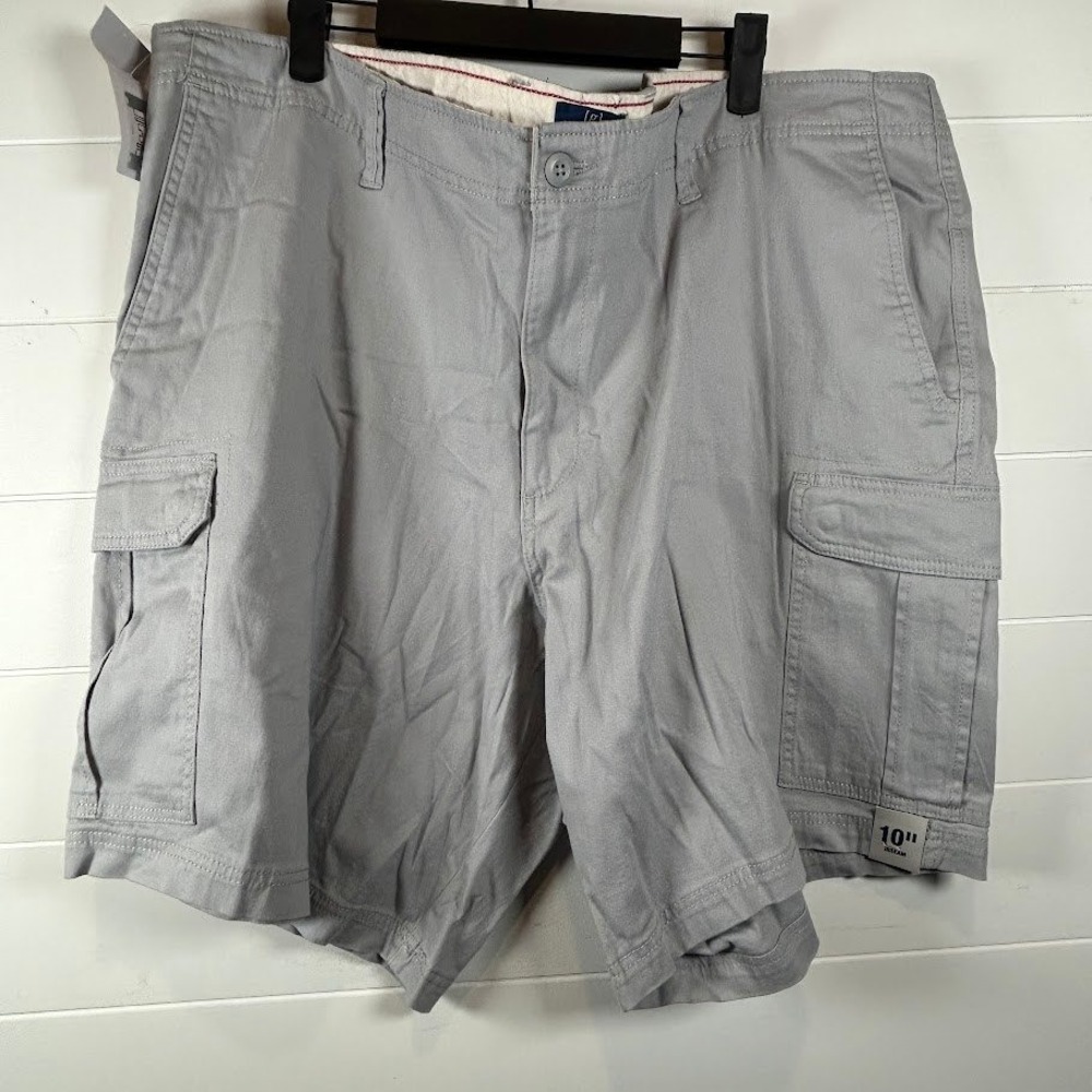 George Mens Cargo Shorts Soft Silver Grey Size 46 Outdoor Hiking Big & Tall